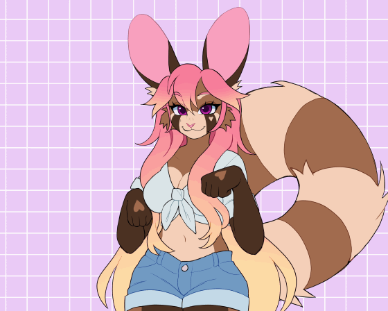1 Second, Flat Colour, Thigh-Up (Base Price Example) | Character © LiquidKeyChains